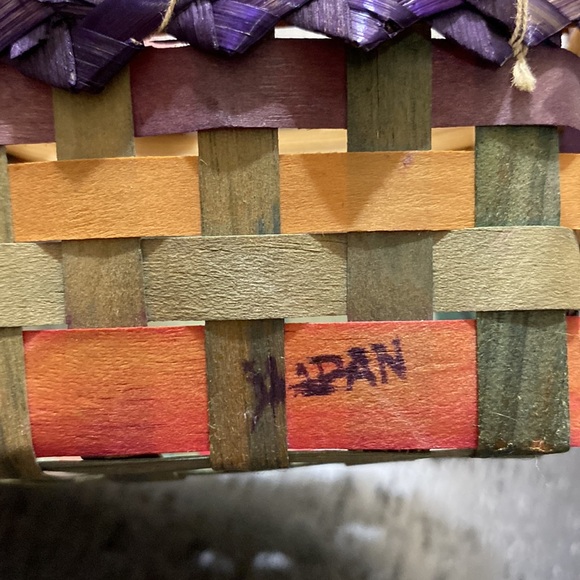 Mini Japan Vintage Antique Woven Easter Basket with Handle! - Picture 3 of 5